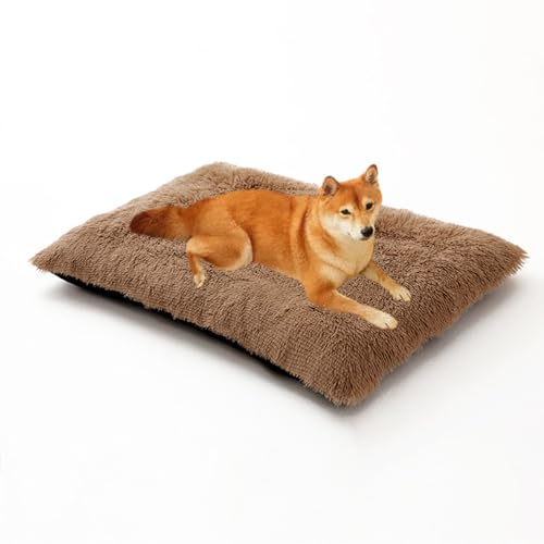 Großes Hundebett, waschbar, Anti-Angst, wärmendes Hundebett, Sofa, Welpenkissen, abnehmbare, waschbare Haustierbox-Matte, rutschfest, flauschig, beruhigende Haustierbox-Matratze (100 x 70 x 10 cm Großes Hundebett, waschbar, Anti-Angst, wärmendes Hundebett, Sofa, Welpenkissen, abnehmbare, waschbare Haustierbox-Matte, rutschfest, flauschig, beruhigende Haustierbox-Matratze (100 x 70 x 10 cm von DUOLEH