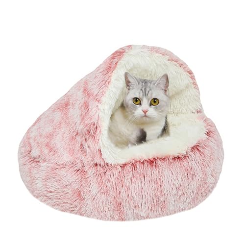 Katzenbetthöhle, halbgeschlossenes Katzen-Iglu-Höhlenbett für Kätzchen, Kätzchen-Zelt, tragbares Haustierhaus mit rutschfester Unterseite, warmer Unterschlupf für Haustiere (40 x 40 x 20 cm, Rosa) Katzenbetthöhle, halbgeschlossenes Katzen-Iglu-Höhlenbett für Kätzchen, Kätzchen-Zelt, tragbares Haustierhaus mit rutschfester Unterseite, warmer Unterschlupf für Haustiere (40 x 40 x 20 cm, Rosa) von DUOLEH