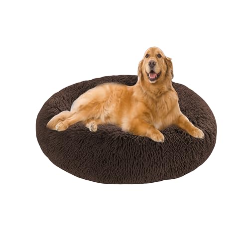 Orthopädische Hundebetten, Anti-Angst, beruhigendes Hundesofa, waschbar, weiche Plüsch-Matratze, für kleine, mittelgroße und große Haustiere mit rutschfester Unterseite (140 x 140 x 20 cm, braun) Orthopädische Hundebetten, Anti-Angst, beruhigendes Hundesofa, waschbar, weiche Plüsch-Matratze, für kleine, mittelgroße und große Haustiere mit rutschfester Unterseite (140 x 140 x 20 cm, braun) von DUOLEH
