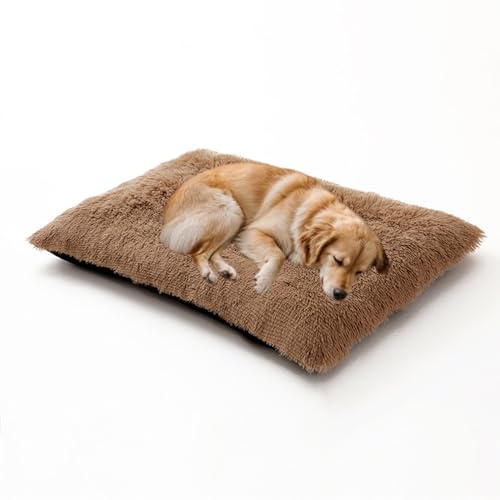 Rechteckiges Hundebett, warm, waschbar, orthopädische Hundebetten und Couch, Haustier-Sofa-Kissenmatte, kleine Medien, große Haustierbox-Matratze mit rutschfester Unterseite, 110 x 75 x 10 cm, Khaki Rechteckiges Hundebett, warm, waschbar, orthopädische Hundebetten und Couch, Haustier-Sofa-Kissenmatte, kleine Medien, große Haustierbox-Matratze mit rutschfester Unterseite, 110 x 75 x 10 cm, Khaki von DUOLEH