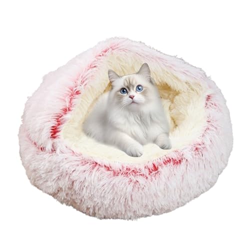 Warme und gemütliche Katzenhöhlenbetten für den Innenbereich, beruhigendes rundes Katzenbett, Haustierhöhle mit rutschfester Unterseite, halbgeschlossene Haustierhäuser für Kätzchen und Welpen (66 cm Warme und gemütliche Katzenhöhlenbetten für den Innenbereich, beruhigendes rundes Katzenbett, Haustierhöhle mit rutschfester Unterseite, halbgeschlossene Haustierhäuser für Kätzchen und Welpen (66 cm von DUOLEH