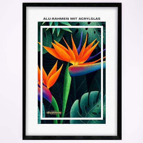 DUOMIO® Bilderrahmen schwarz | Dokumentenrahmen, Metallrahmen, Alu-Bilderrahmen, Aluminium, Picture Frame, Portraitrahmen | zum Stellen & Hängen | bruchsicheres Acrylglas | edel & leicht (Schwarz, A3) von DUOMIO