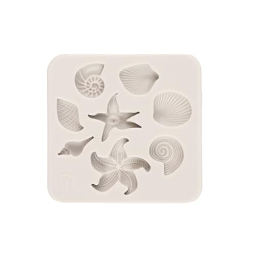 DUORUIMI Fondant Kuchen Schokolade Form Silikon Keks Süßigkeiten Form Backen DIY Küchenwerkzeug Party Dekorieren Seestern Muschel Muster von DUORUIMI