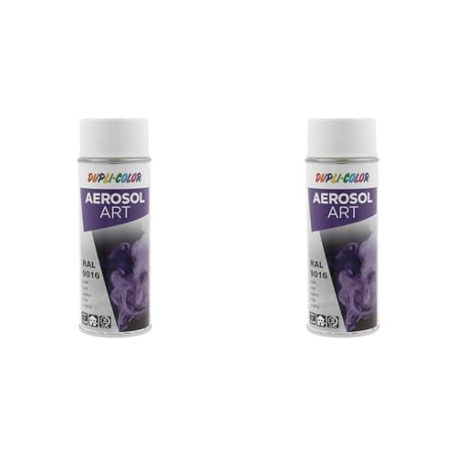 DUPLI-COLOR 131622 AEROSOL ART RAL 9016 verkehrsweiß matt 400 ml (Packung mit 2) von Dupli-Color