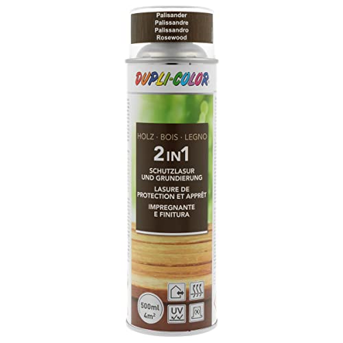 DUPLI-COLOR 391538 Holzschutzlasur Spray Palisander 500 ml von DUPLI-COLOR