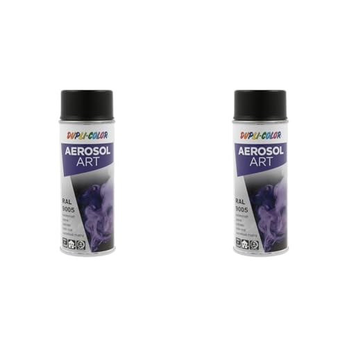 DUPLI-COLOR 655814 AEROSOL ART RAL 9005 tiefschwarz seidenmatt 400 ml (Packung mit 2) von DUPLI-COLOR