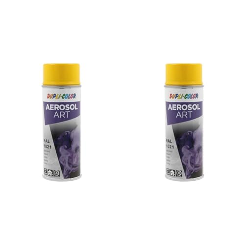 DUPLI-COLOR 722493 AEROSOL ART RAL 1021 rapsgelb glänzend 400 ml (Packung mit 2) von DUPLI-COLOR