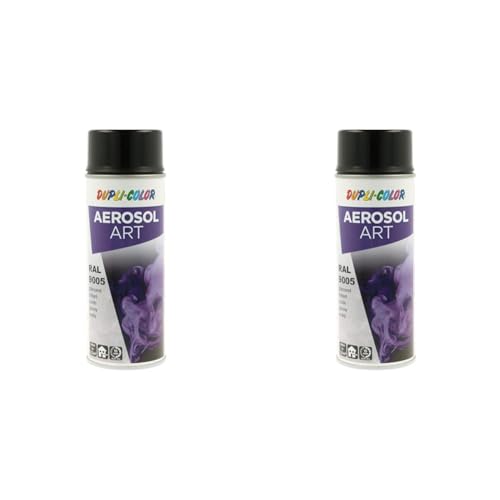 DUPLI-COLOR 733123 AEROSOL ART RAL 9005 tiefschwarz glänzend 400 ml (Packung mit 2) von DUPLI-COLOR