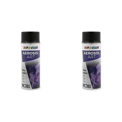 DUPLI-COLOR 733161 AEROSOL ART RAL 9005 tiefschwarz matt 400 ml (Packung mit 2) von DUPLI-COLOR