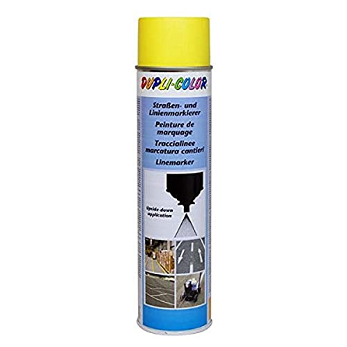 Dupli-Color 895159 Markierungsspray, 600 ml, Permanent Straßenmarkierer Gelb von DUPLI-COLOR