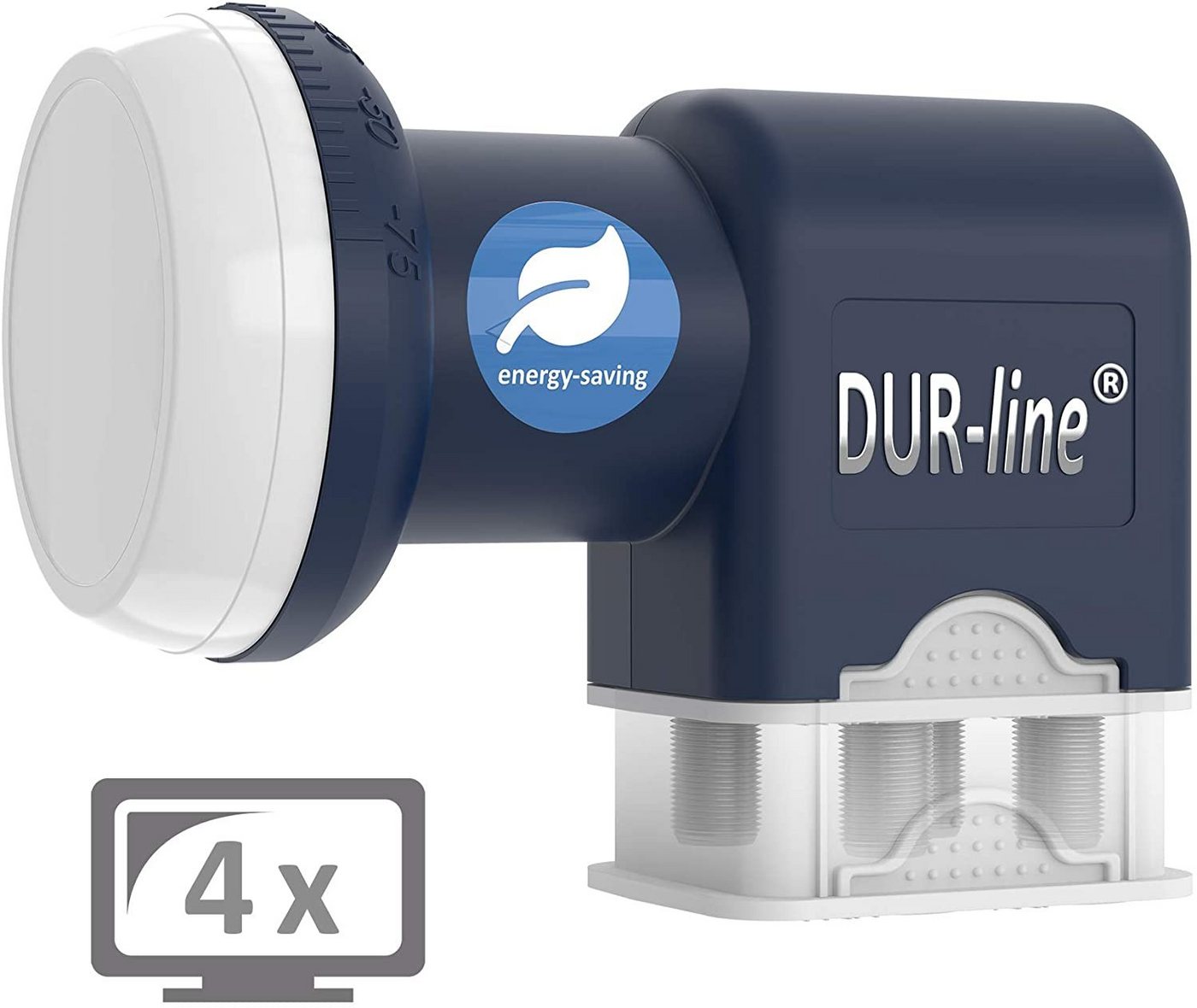DUR-line DUR-line Blue ECO Quad - Stromspar-LNB - 4 Teilnehmer - Premium-Qualit Universal-Quad-LNB von DUR-line
