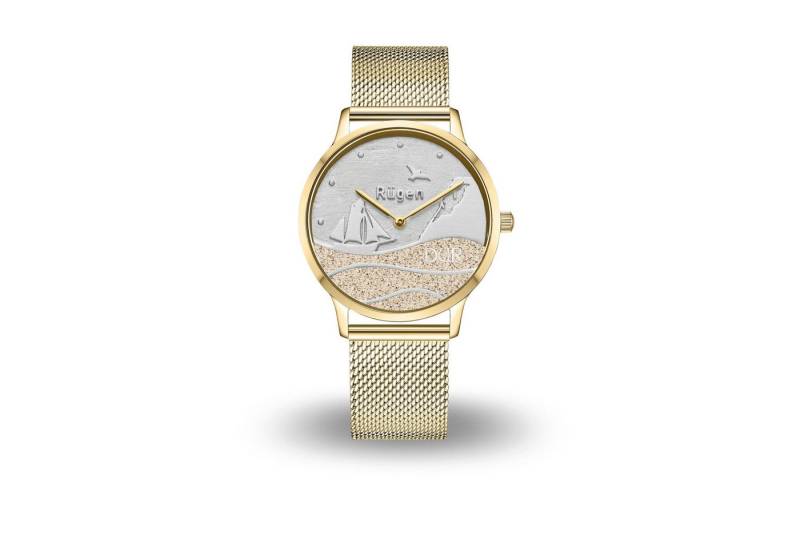 DUR Uhr DUR Schmuck: Uhr 36er „Strandwellen Rügen“ mit Strandsand, PVD beschic DUR Uhr DUR Schmuck: Uhr 36er „Strandwellen Rügen“ mit Strandsand, PVD beschic von DUR