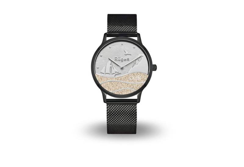 DUR Uhr DUR Schmuck: Uhr 36er „Strandwellen Rügen“ mit Strandsand, PVD beschic DUR Uhr DUR Schmuck: Uhr 36er „Strandwellen Rügen“ mit Strandsand, PVD beschic von DUR