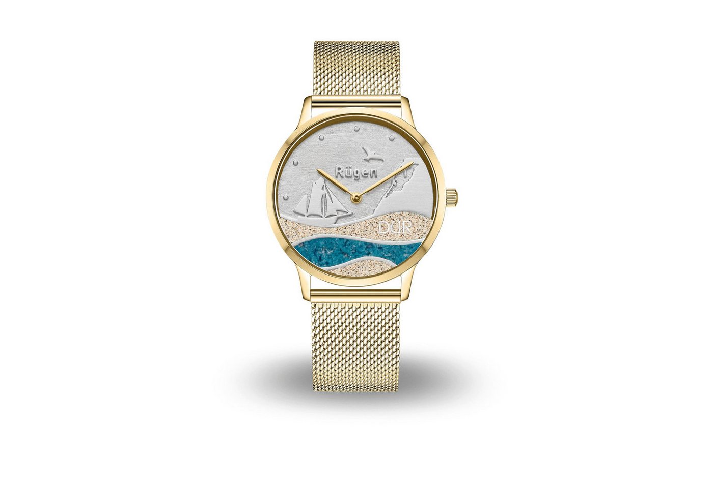 DUR Uhr DUR Schmuck: Uhr 36er „Strandwellen Rügen“ mit Strandsand und blauem S DUR Uhr DUR Schmuck: Uhr 36er „Strandwellen Rügen“ mit Strandsand und blauem S von DUR