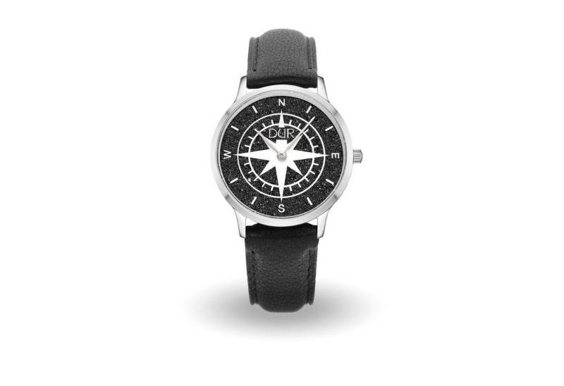 DUR Uhr DUR Schmuck: Uhr 36er "Kompass" mit Lavasand, Lederband schwarz, DW005 von DUR