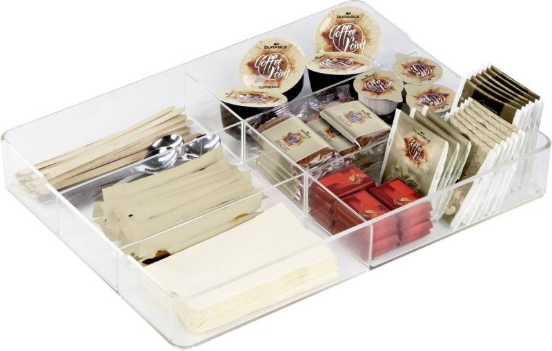 DURABLE Aktenschrank Schubladeneinsatz Coffe Point Caddy Acryl transparent von DURABLE