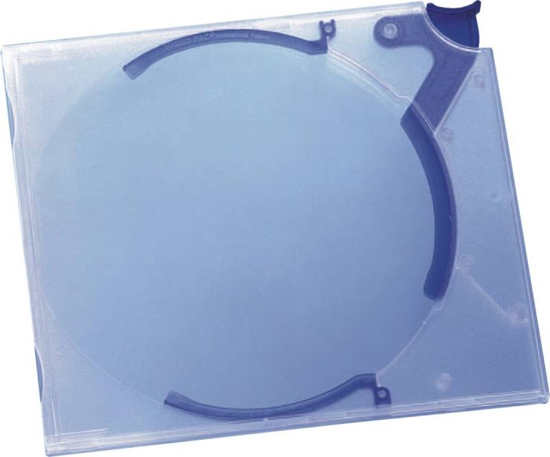 DURABLE Aufbewahrungsbox CD-Hardbox Quickflip standard für 1 CD PP 142x126x29mm transp./blau 1. von DURABLE