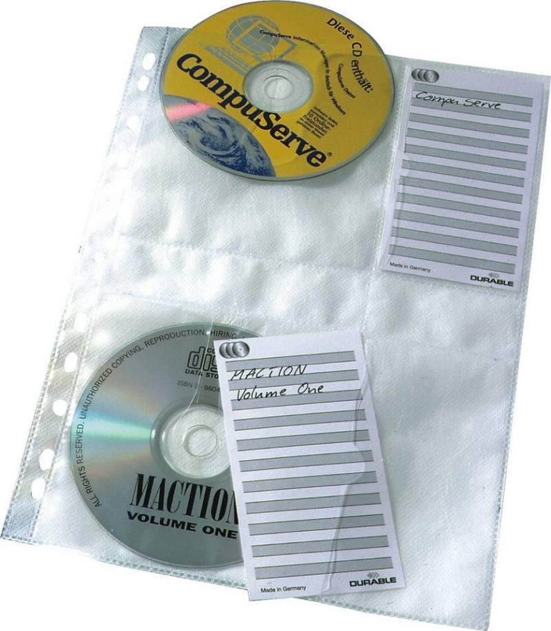 DURABLE Aufbewahrungsbox CD-Hüllen A4 transparent VE=5 Stück von DURABLE