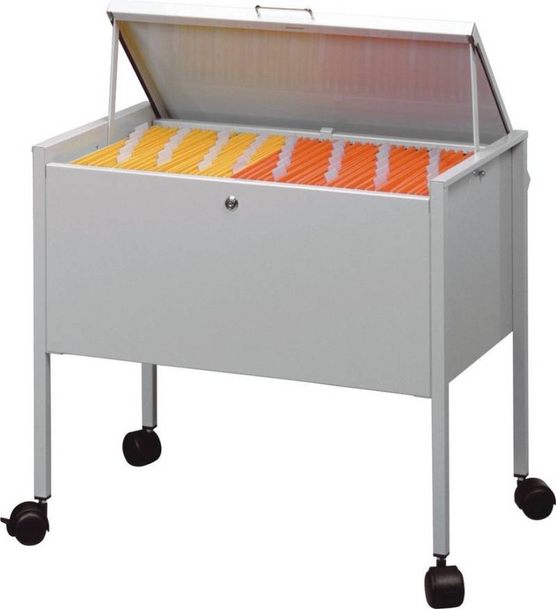 DURABLE Aufbewahrungsbox Hängemappenwagen Eco 80 A4 Top mit Deckel grau von DURABLE