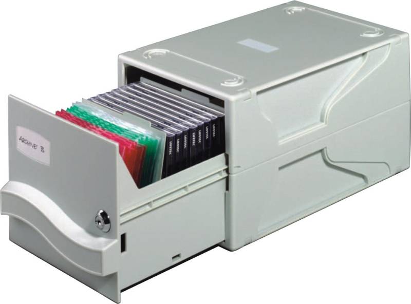 DURABLE Aufbewahrungsbox Multimedia Box I 26 CDs/136 Disk u.v.m. Kunststoff 195x325x165mm grau von DURABLE