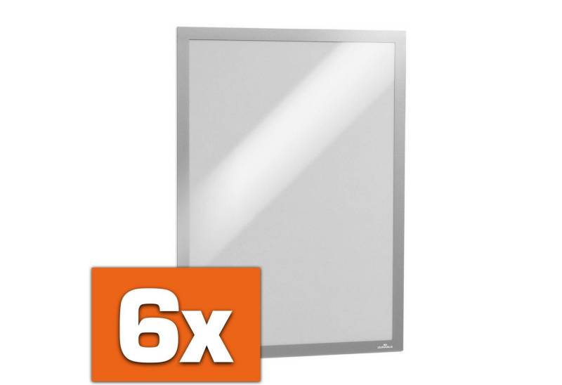 DURABLE Einzelrahmen DURAFRAME, Durable 488323 Info-Rahmen, 6 Stück, Duraframe (A3, selbstklebend mit von DURABLE