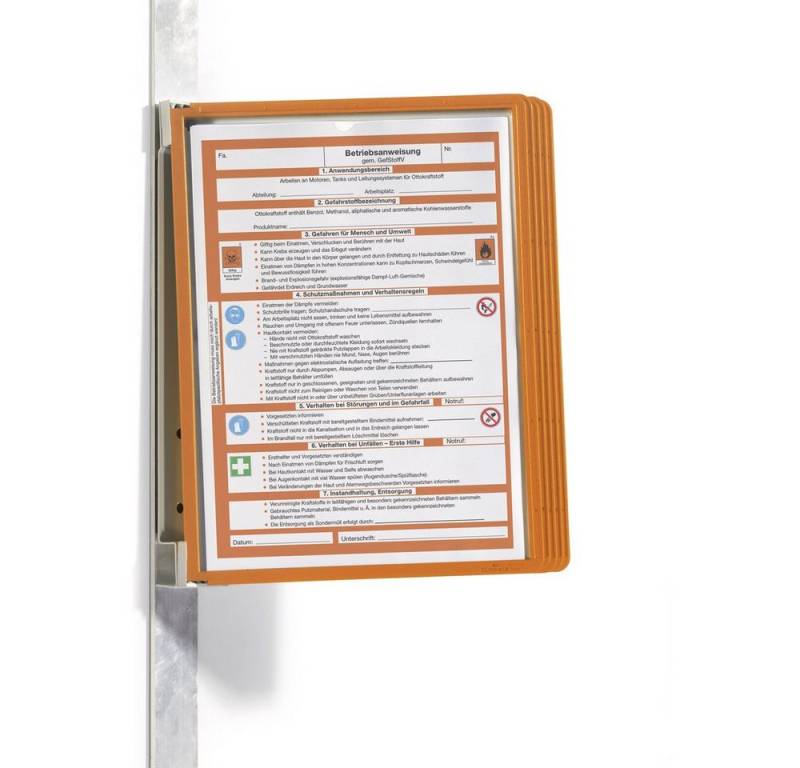 DURABLE Magnettafel Durable 591409 Sichttafel Orange (B x H x T) 325 x 360 x 260 mm DIN A4 von DURABLE