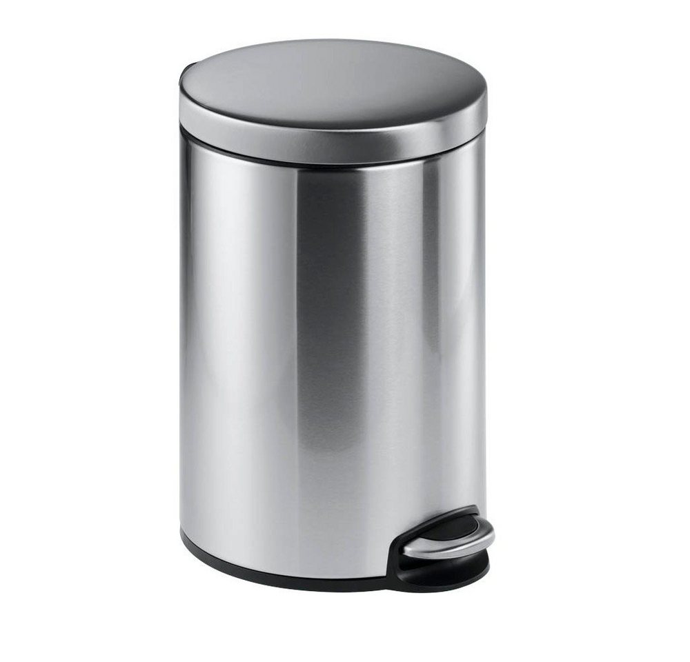 DURABLE Mülleimer DURABLE Treteimer Edelstahl rund 12l silber metallic von DURABLE