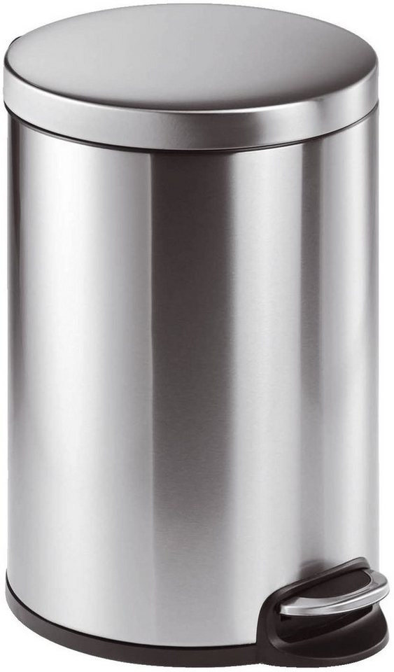 DURABLE Papierkorb 23 Treteimer Edelstahl rund 455 x 360 mm x Ø 292 mm 20 l metallic silb von DURABLE