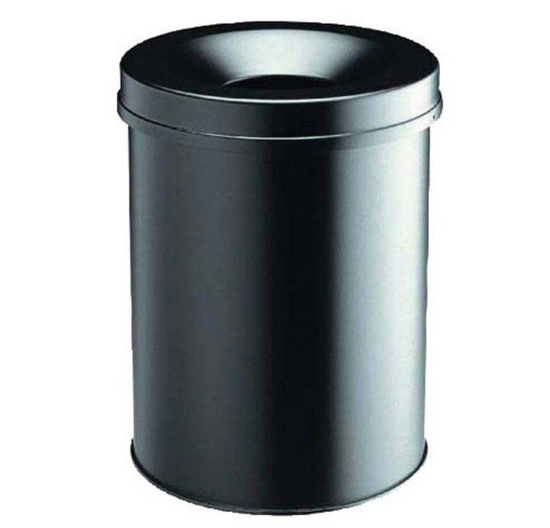DURABLE Papierkorb DURABLE 3305 Papierkorb SAFE mit Flammenlöschkopf 15l - schwarz von DURABLE