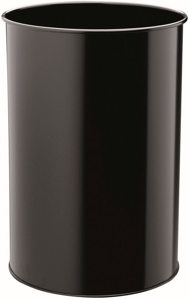 DURABLE Papierkorb Papierkorb Metall rund 30l schwarz von DURABLE
