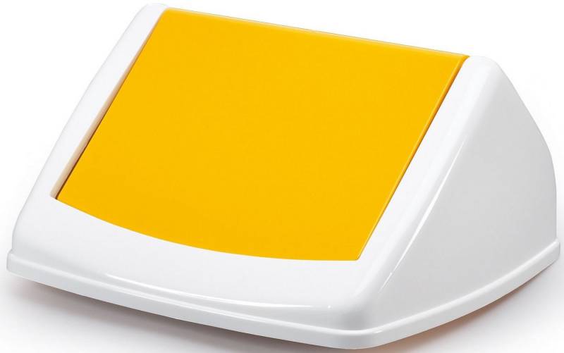 DURABLE Papierkorb Schwingdeckel Durabin Flip Lid Square 40 gelb von DURABLE