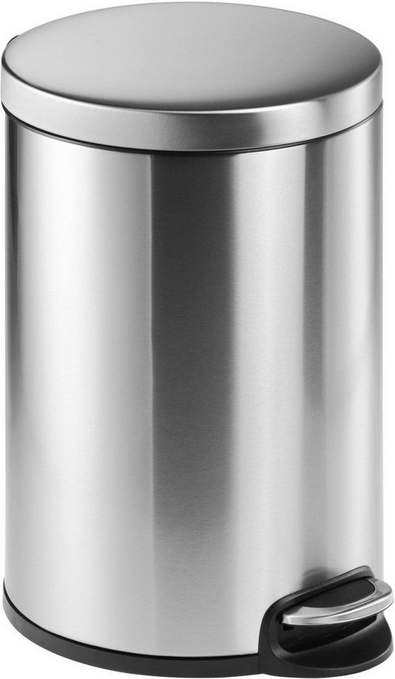 DURABLE Papierkorb Treteimer Edelstahl Rund 20 20 Liter silber metallic von DURABLE