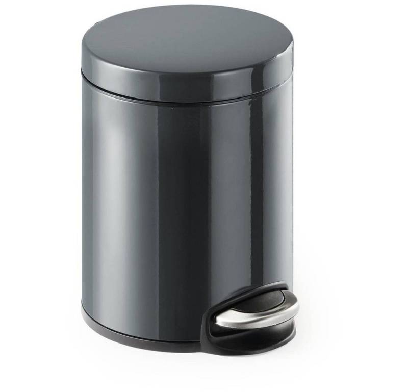 DURABLE Papierkorb Treteimer Metall 5L rund anthrazit von DURABLE