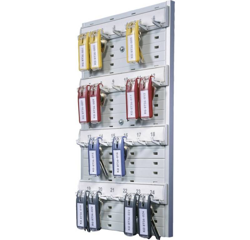 DURABLE Schlüsselkasten Durable Schlüsselhalter KEY BOARD 24 - 1956 195610 Anzahl Haken 24 Sil von DURABLE