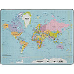 DURABLE Schreibunterlage "Weltkarte" PVC Transparent 53 x 40 cm von DURABLE