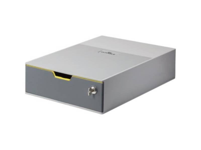 DURABLE Schubladenbox DURABLE Schubladenbox VARICOLOR 1 SAFE 760127 Schloss 1Fach gr/fb von DURABLE