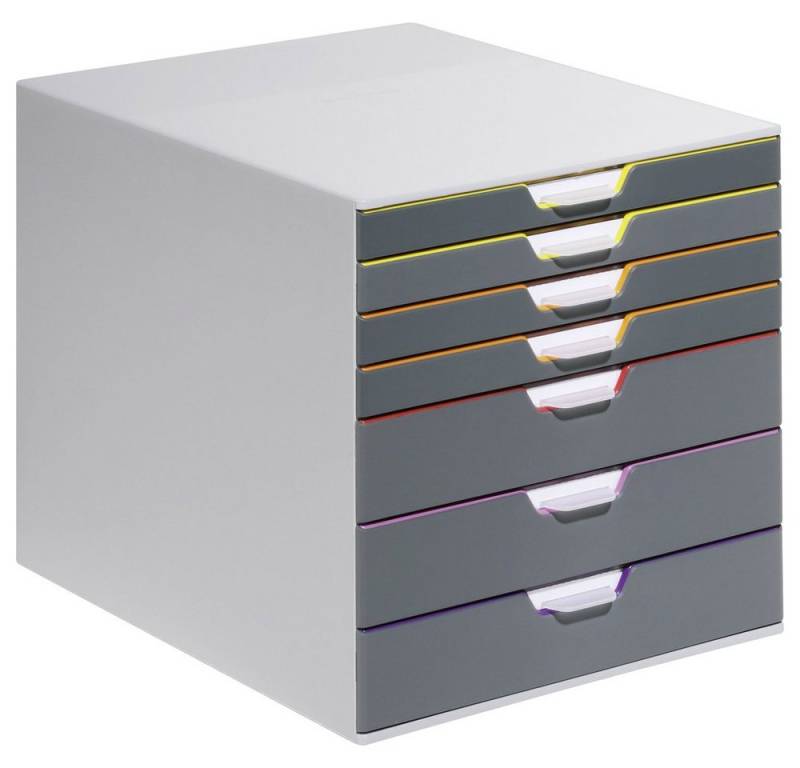 DURABLE Schubladenbox Durable VARICOLOR 7 - 7607 760727 Schubladenbox Grau DIN A4, DIN C4, F von DURABLE