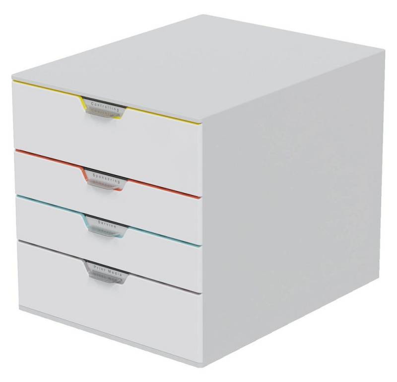 DURABLE Schubladenbox Durable VARICOLOR MIX 4 - 7624 762427 Schubladenbox Grau DIN A4, DIN C von DURABLE