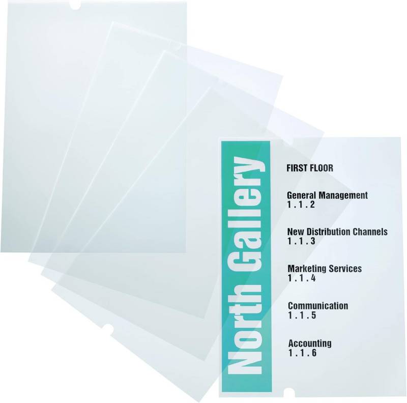 DURABLE Tafelfolie Durable EDV-beschriftbare Folie Crystal Sign refill, 297 x 420 mm von DURABLE
