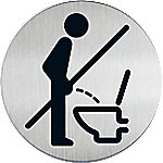DURABLE Toilettenschild Bitte setzen Edelstahl von DURABLE