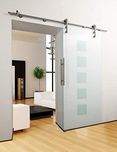 DURADOOR® Bürotür aus ESG Glas im Quadratdesign in 2050 mm x 1050 mm x 10 mm Schiebetür Zimmertür Wohnzimmertür von DURADOOR