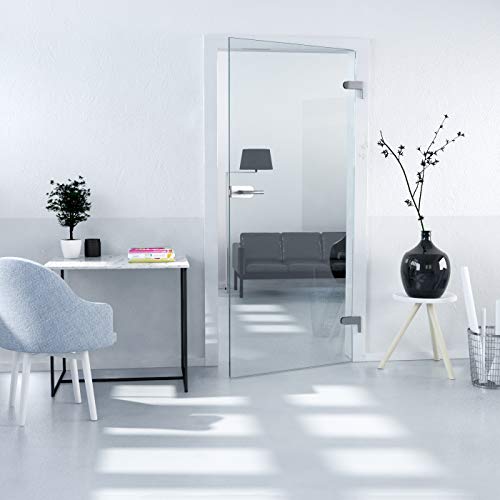 Duradoor Ganzglastürblatt in klar 2097 mm x 834 mm x 8 mm DIN ESG Glastür Schwingtür Innentür Schwebetür Schwenktür von DURADOOR