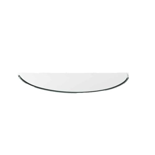DURAFLAMM Feuerplatte Vorlegeplatte Rundbogen G28 T: 500 mm x B: 1000 mm x H: 6 mm Esg 18mm mit Dichtlippe Kaminglas/Ofenglas von DURAFLAMM®