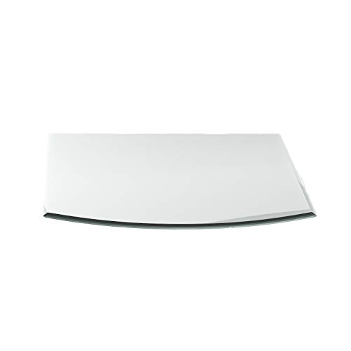 DURAFLAMM® Funkenschutzplatte G5 Segmentbogen 8mmx1200mmx1000mm mit 18mm Facette und Dichtlippe Glasplatte Bodenplatte Kaminplatte Ofenplatte Kaminglas - Modern, Silber von DURAFLAMM®