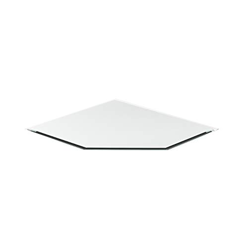 Funkenschutzplatte G9 Fünfeck ESG 6mm x 1100mm x 1100mm mit 18mm Facette Glasplatte Bodenplatte Kaminplatte Funkenschutz Ofenplatte Kaminglas von DURAFLAMM®