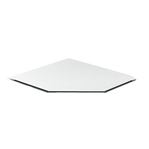 Funkenschutz G21 Fünfeck 6 mm x 1250 mm x 1250 mm ESG mit 18mm Facette Glasplatte Bodenplatte Kaminplatte Ofenplatte Funkenschutzplatte Kaminglas von DURAFLAMM Funkenschutzplatte