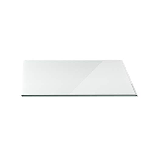 Glasplatte G10 Quadrat 6 mm x 1100 mm x 1100 mm ESG mit 18mm Facette Funkenschutzplatte Bodenplatte Kaminplatte Funkenschutz Ofenplatte Kaminglas von DURAFLAMM Funkenschutzplatte