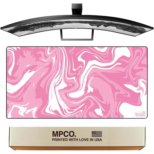 MPCO Strata Großes Gaming-Mauspad, 91,4 x 43,2 cm, Duraglyde Stoff, Pink, Gaming-Schreibtischunterlagen, rutschfest, waschbar, Matte für Computertisch, glattes Gleiten für präzises Gaming und Arbeit von MPCO.