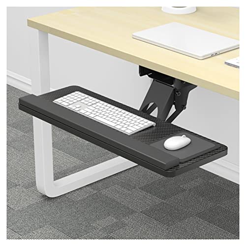 Tastaturschublade Ausziehbar Höhenverstellbar, Schwenkbar Neigbar Schreibtisch Tastatur-Auszug Keyboard-Ablage Untertisch-Halterung, für Büro Schreibtisch Gaming Tisch ( Color : A , Size : 55x24cm/22x von DURAGS