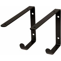 Steel Bracket Regalträger set, Träger, 2 Stück, aus Metall, schwarz, Nr. 1198151 - Duraline von DURALINE